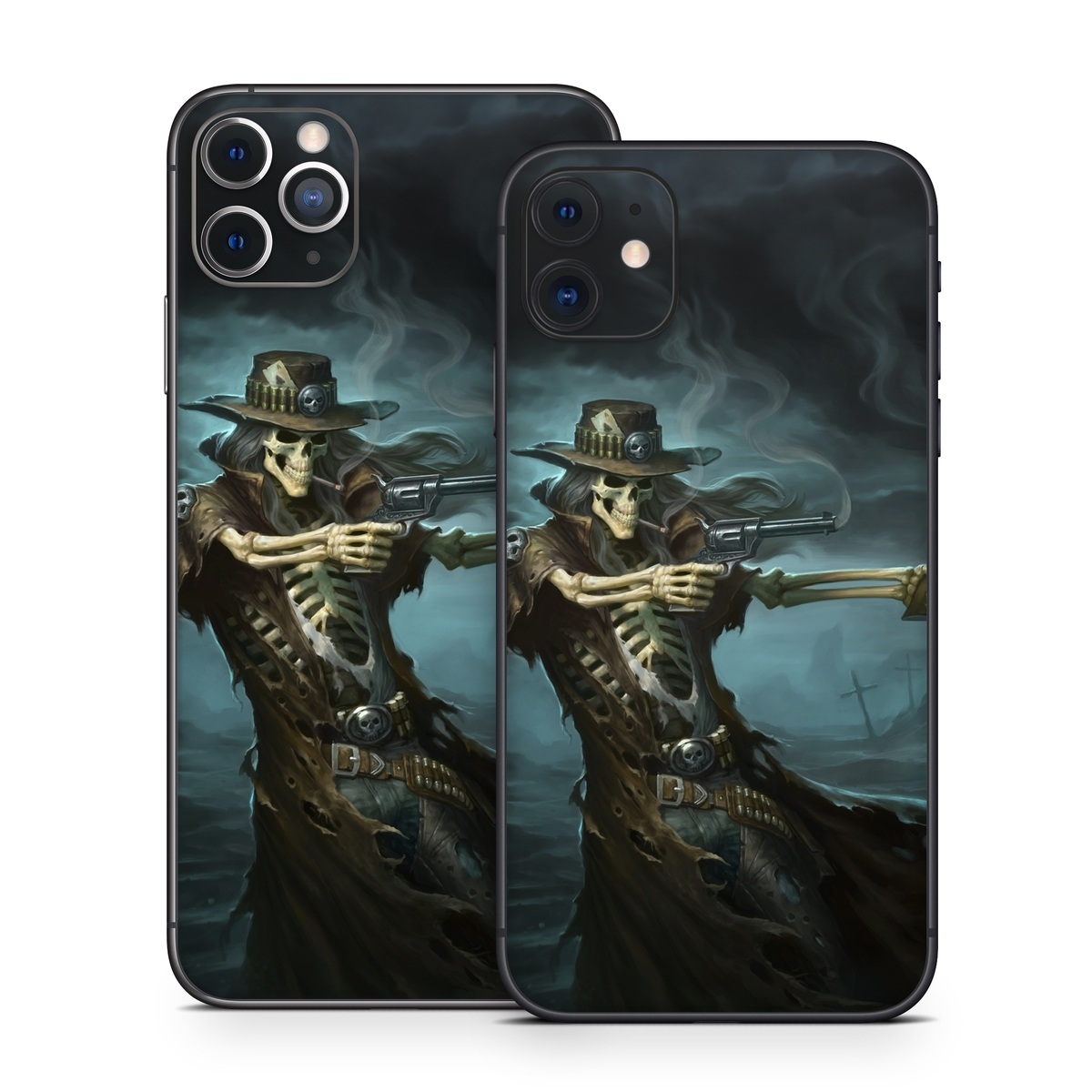 iPhone 11 Series Skin design of Cg artwork, Action-adventure game, Darkness, Illustration, Games, Adventure game, Pc game, Woman warrior, Digital compositing, Fictional character, with black, white, blue, gray colors
