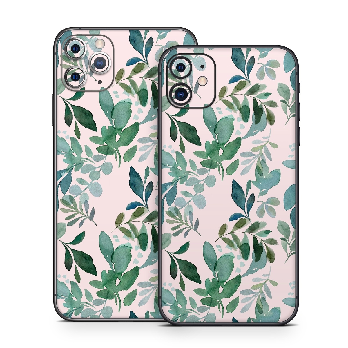 iPhone 11 Series Skin design of Pattern, Green, Leaf, Design, Plant, Tree, Military camouflage, with white, green, blue colors