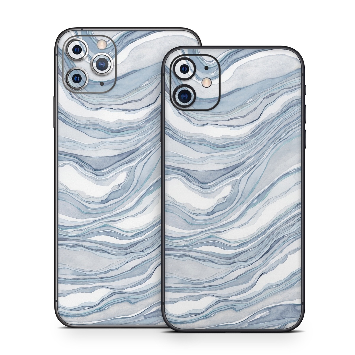 iPhone 11 Series Skin design of Water, Liquid, Azure, Fluid, Grey, Aqua, Pattern, Wind wave, Electric blue, Wind, with blue, white colors