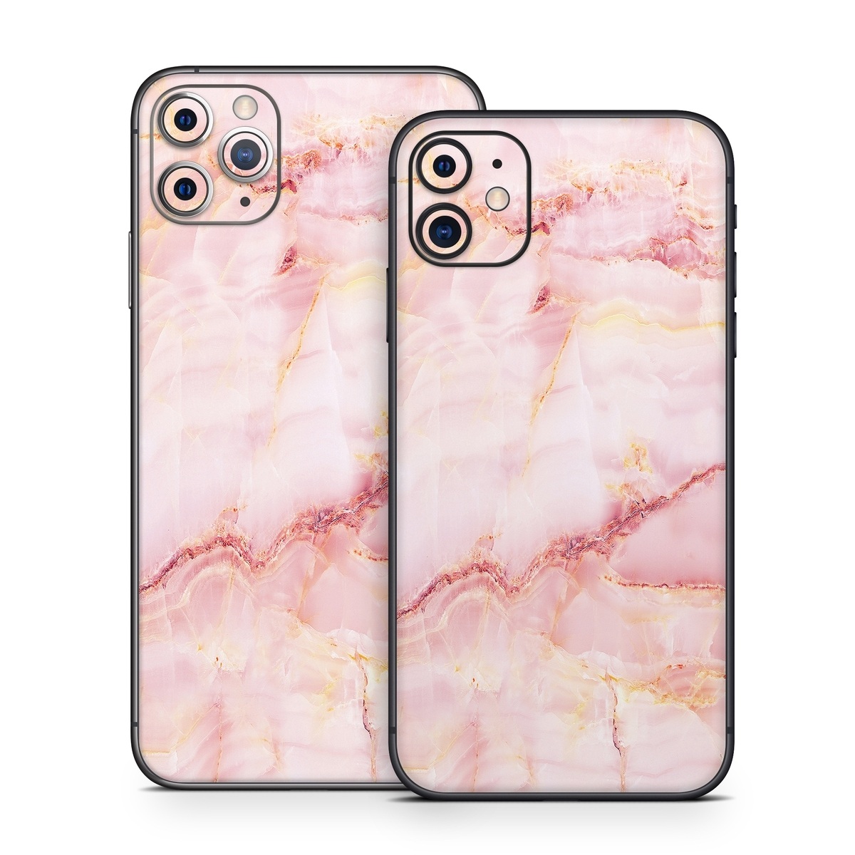 iPhone 11 Skin design of Pink, Peach, with white, pink, red, yellow, orange colors