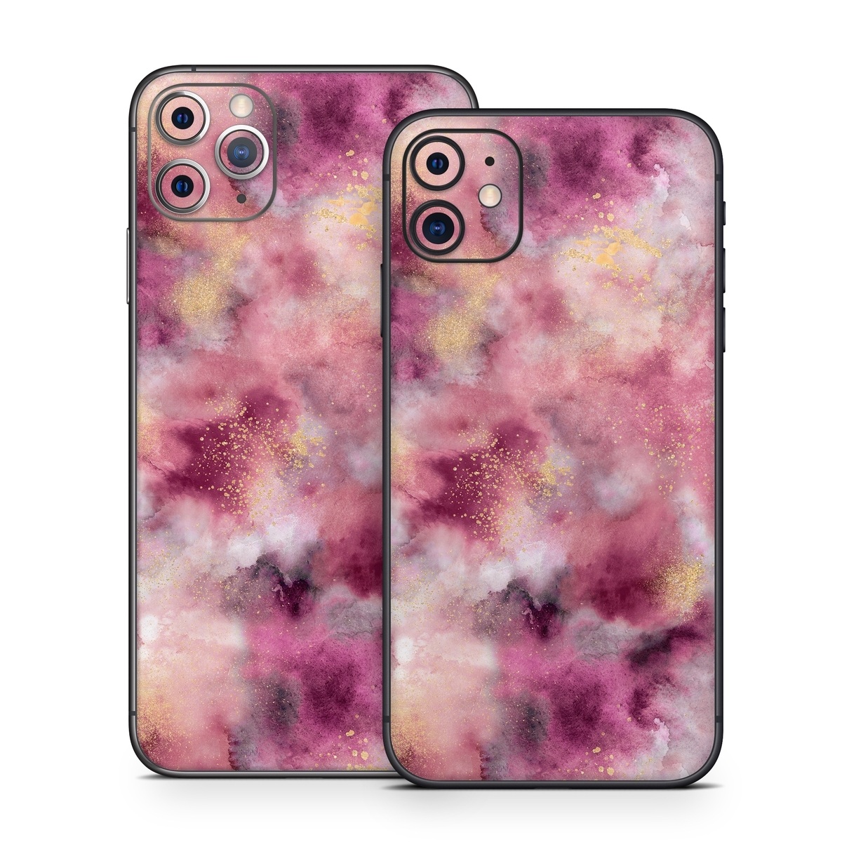 iPhone 11 Series Skin design of Purple, Pink, Magenta, Pattern, Plant, Art, Flower, Peach, Event, Petal, with white, black, red, purple, yellow, pink colors
