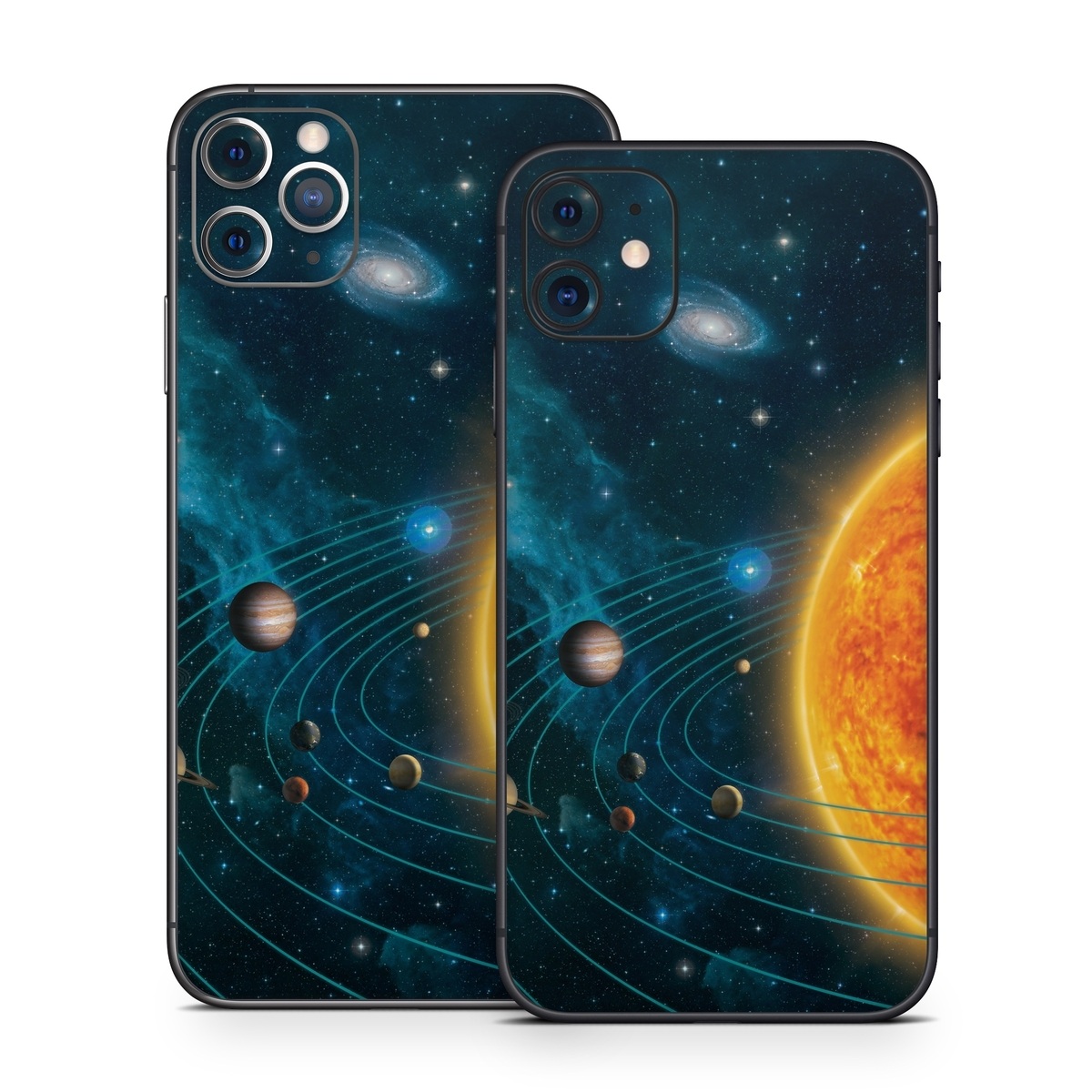 iPhone 11 Series Skin design of Astronomical object, Universe, Outer space, Galaxy, Astronomy, Atmosphere, Space, Planet, Science, Sky, with red, yellow, black, blue, brown, white colors