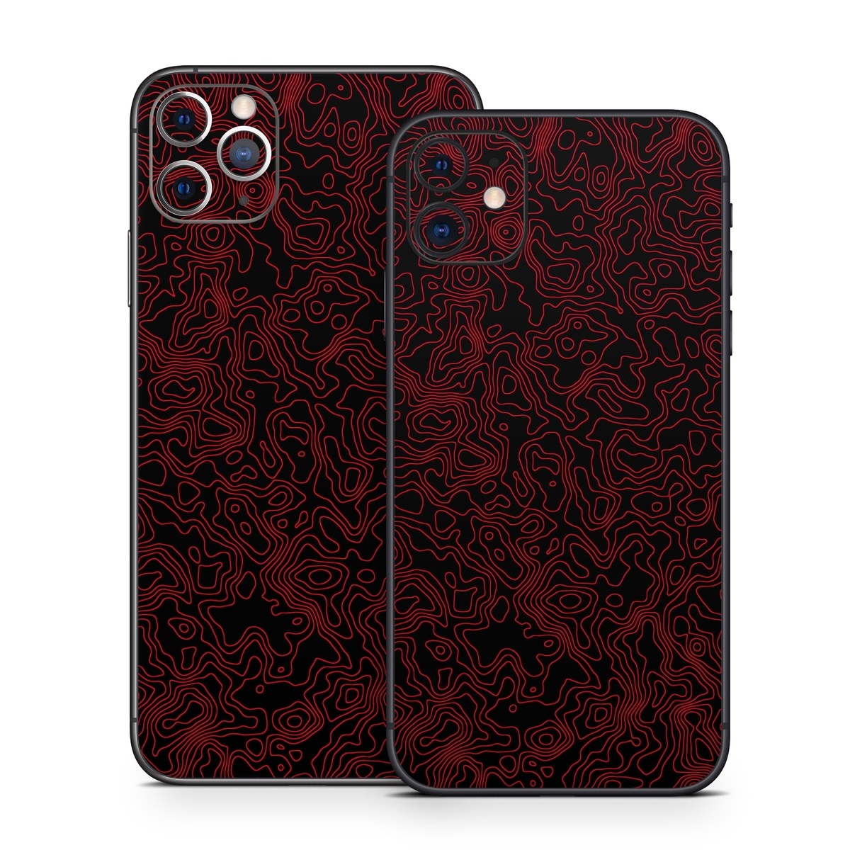 iPhone 11 Series Skin design of Pink, Art, Motif, Magenta, Font, Pattern, Symmetry, Rectangle, Circle, Electric blue, with black, red colors