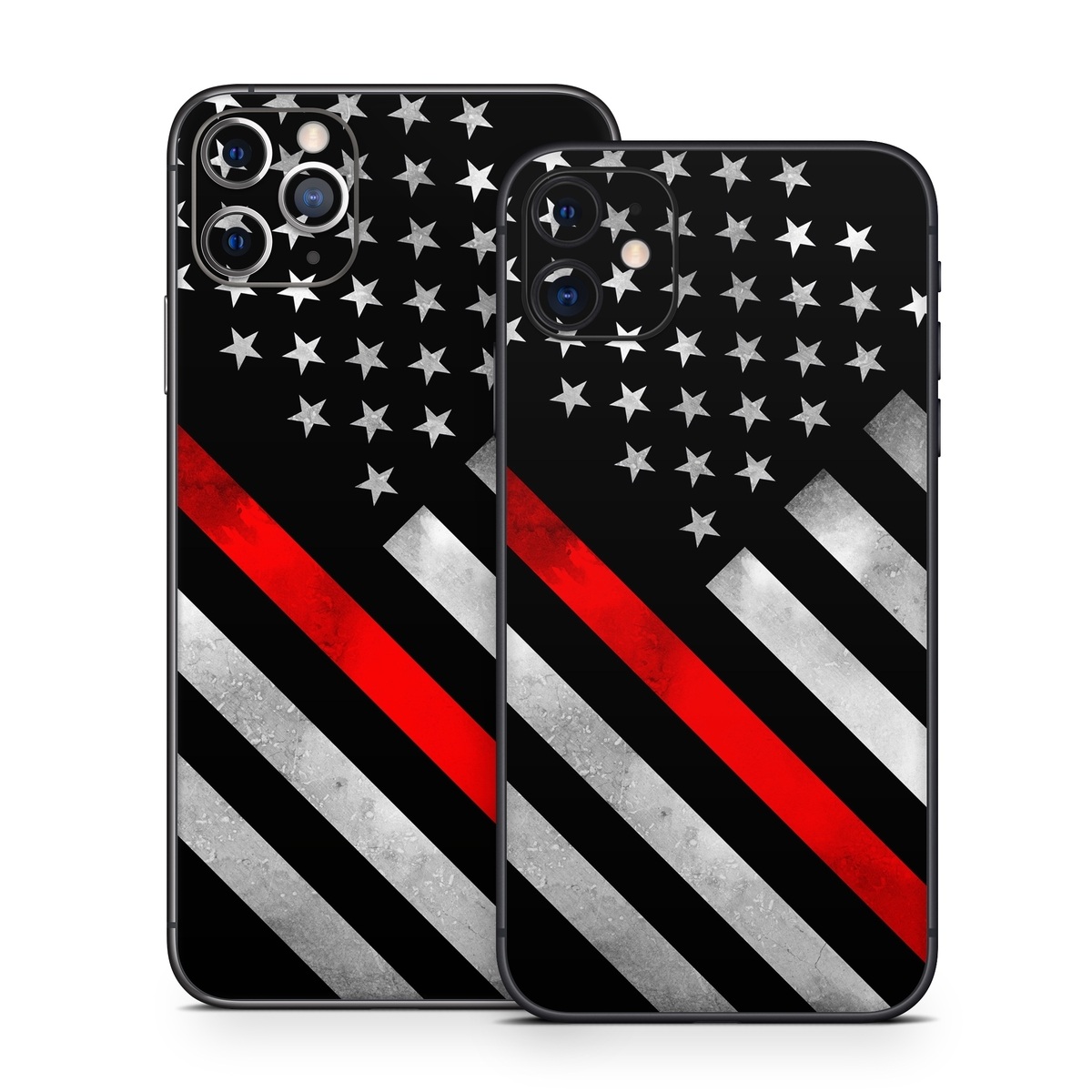 iPhone 11 Series Skin design of Flag of the united states, Flag, Line, Black-and-white, Pattern, Flag Day (USA), Veterans day, Independence day, Memorial day, with black, white, gray, red colors