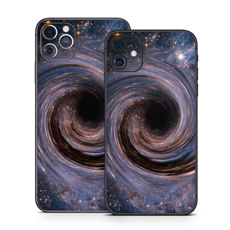 iPhone 11 Series Skin design of Spiral, Galaxy, Spiral galaxy, Outer space, Universe, Astronomical object, Astronomy, Vortex, Constellation, Milky Way, with black, white, yellow, orange, gray colors