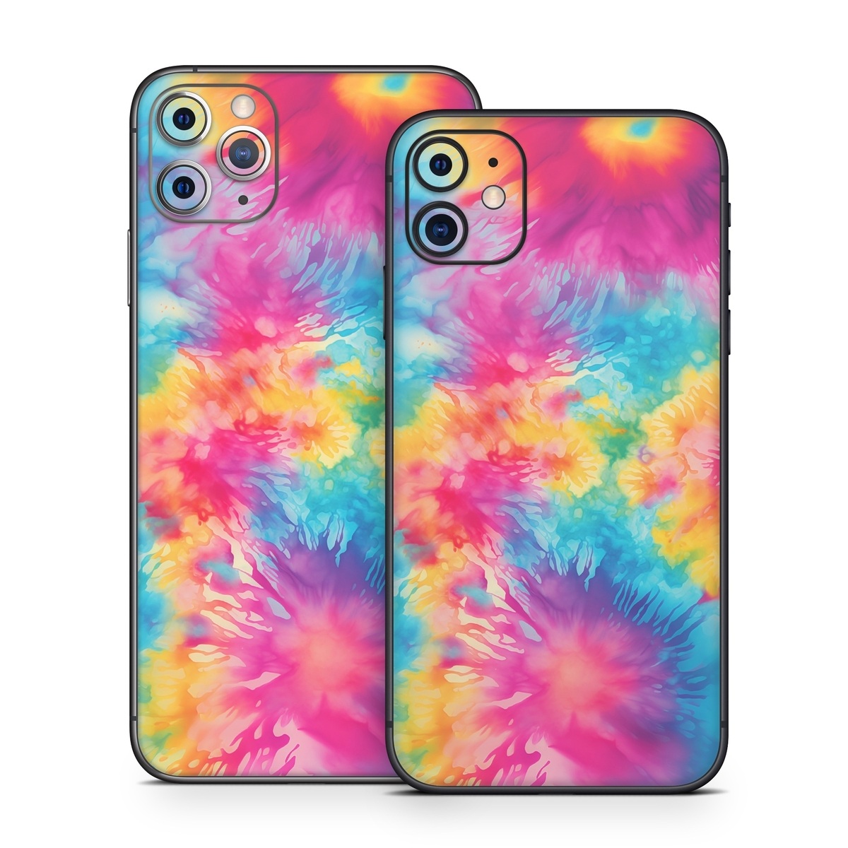 iPhone 11 Series Skin design of Colorfulness, Plant, Flower, Orange, Paint, Petal, Pink, Art, Painting, Magenta, with black, gray, orange colors