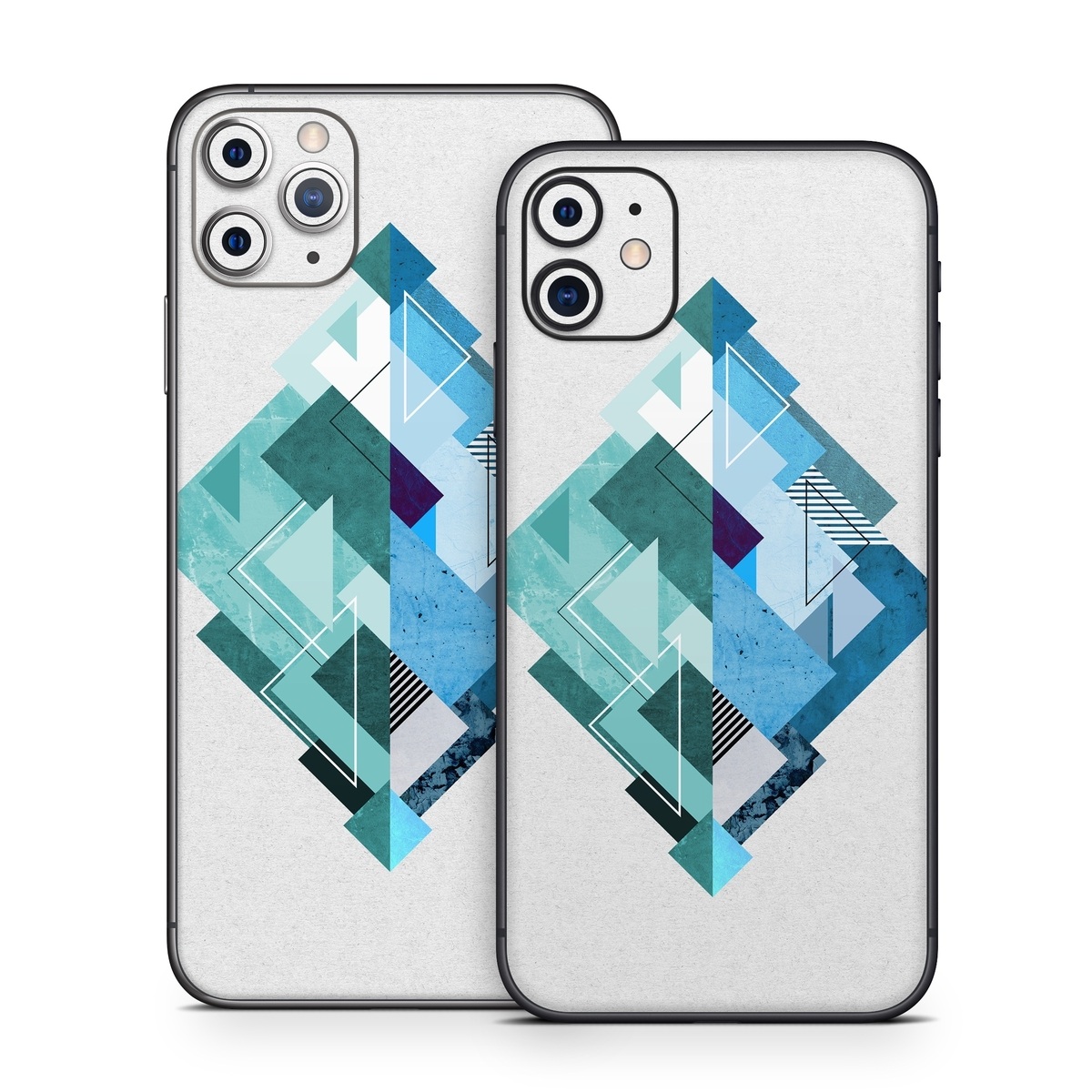 iPhone 11 Series Skin design of Blue, Turquoise, Illustration, Graphic design, Design, Line, Logo, Triangle, Graphics, with gray, blue, purple colors