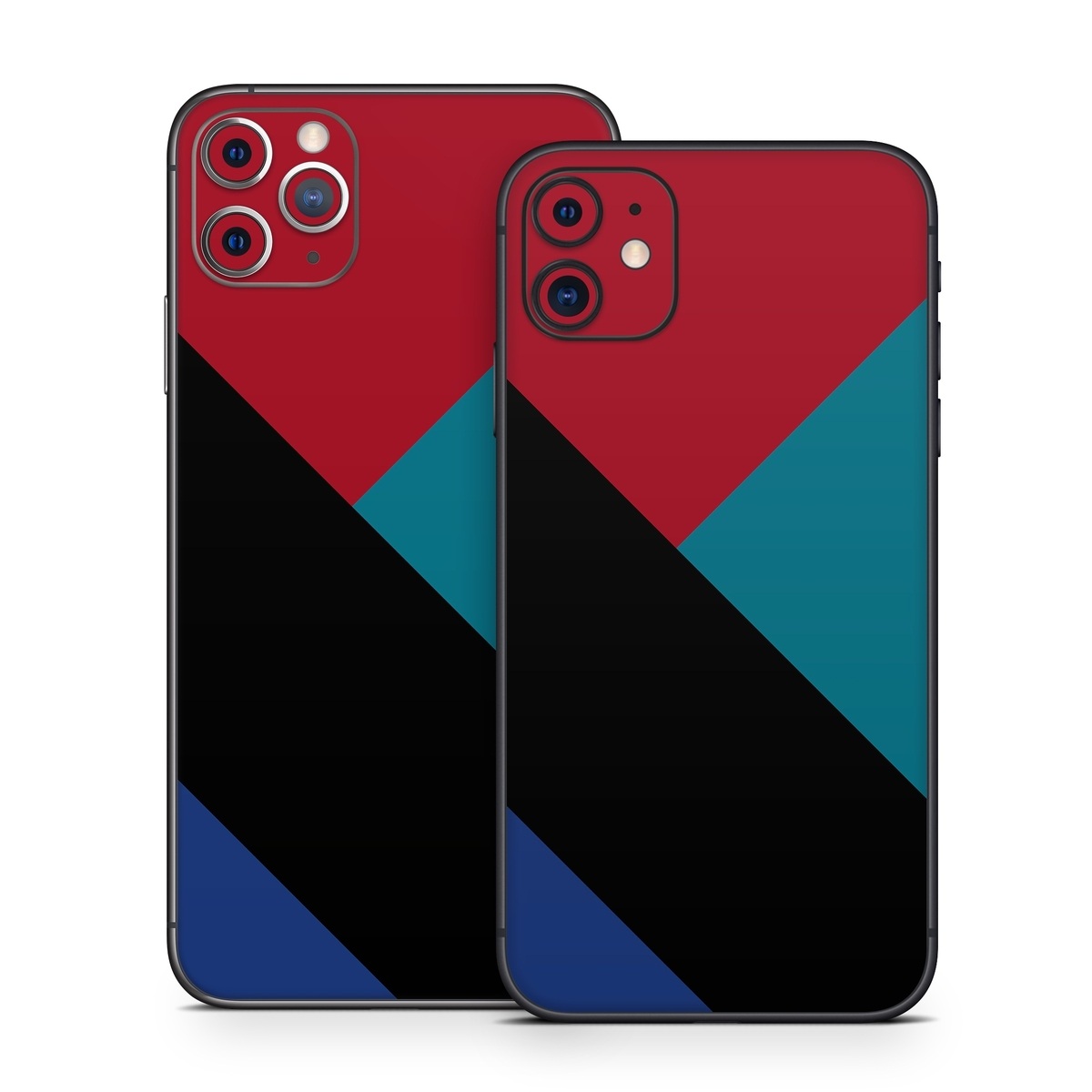 iPhone 11 Series Skin design of Blue, Green, Turquoise, Azure, Teal, Electric blue, Line, Pattern, Design, Graphic design, with black, blue, red colors