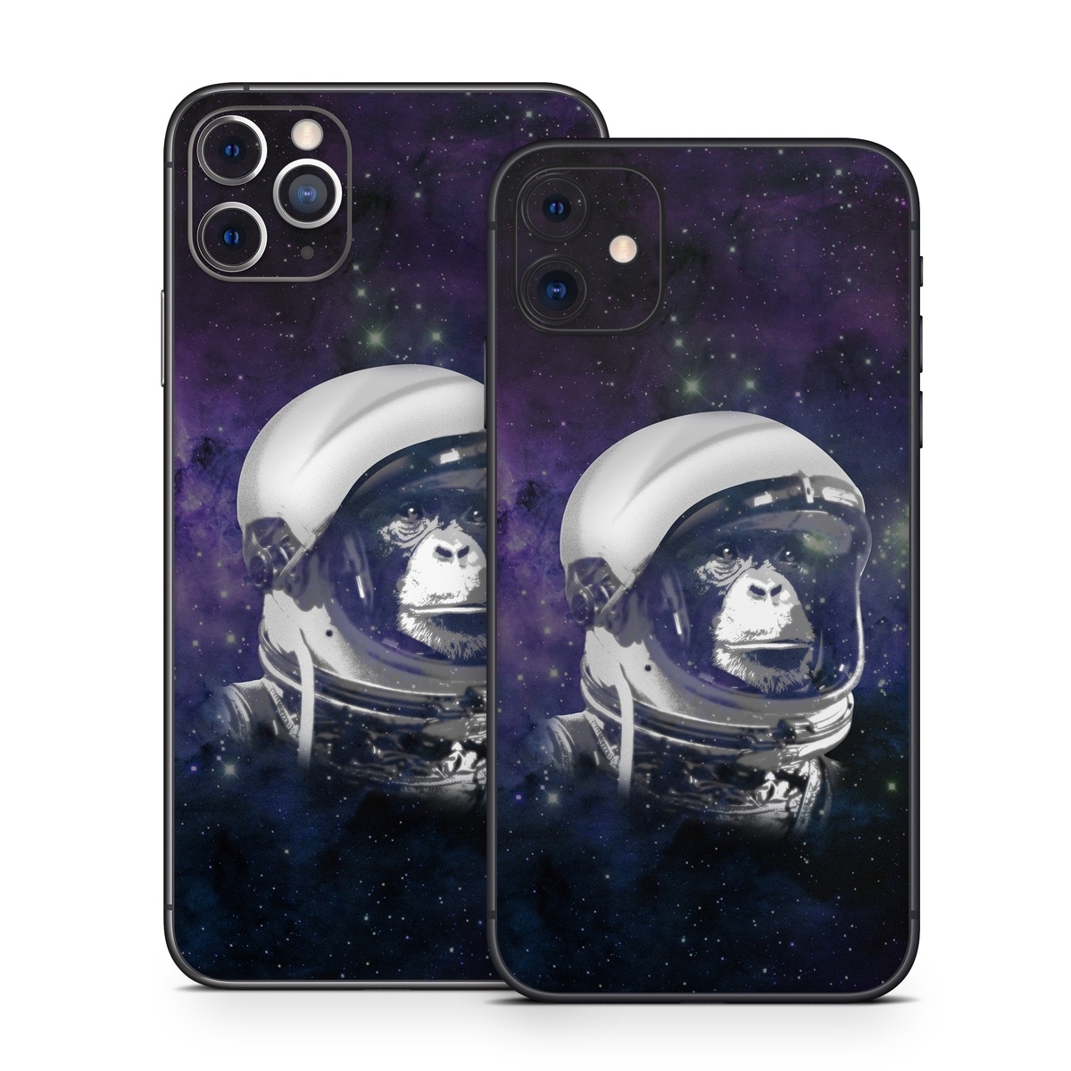 iPhone 11 Series Skin design of Helmet, Astronaut, Personal protective equipment, Illustration, Space, Outer space, Headgear, Fictional character, Sports gear, Football gear, with black, gray, blue, white colors