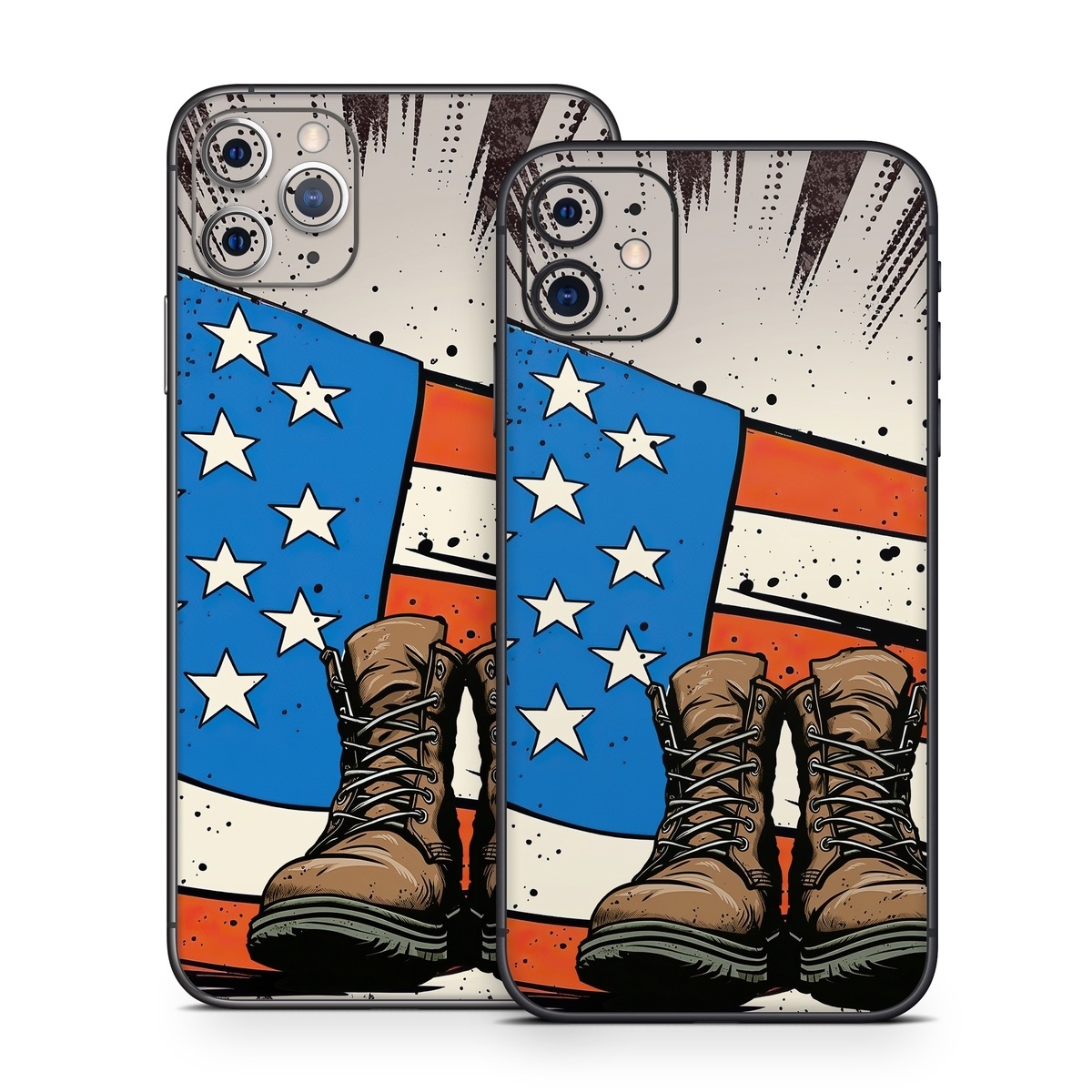 iPhone 11 Series Skin design of Footwear, Shoe, Walking shoe, Outdoor shoe, Line, Flag of the united states, Sneakers, Font, Art, Human leg, with red, blue, white, black, brown, gray colors