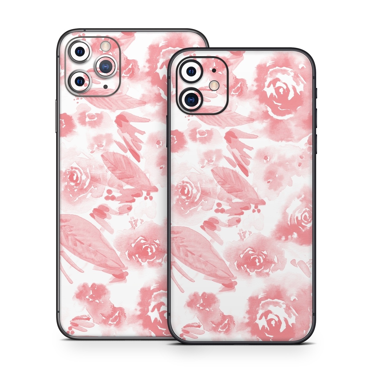 iPhone 11 Series Skin design of Pink, Pattern, Rose, Design, Floral design, Rose family, Garden roses, Petal, Flower, Textile, with white, red, pink colors
