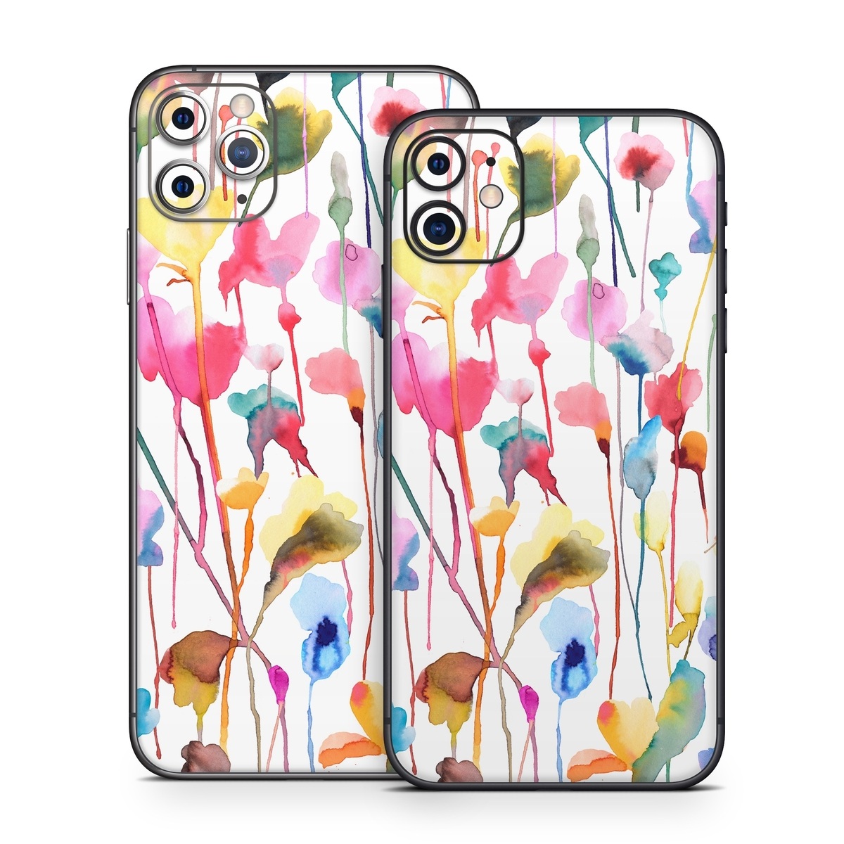 iPhone 11 Series Skin design of Plant, Petal, Art, Font, Pattern, Automotive wheel system, Event, Visual arts, Party supply, Pole, with white, red, pink, yellow, orange, green, blue, purple colors