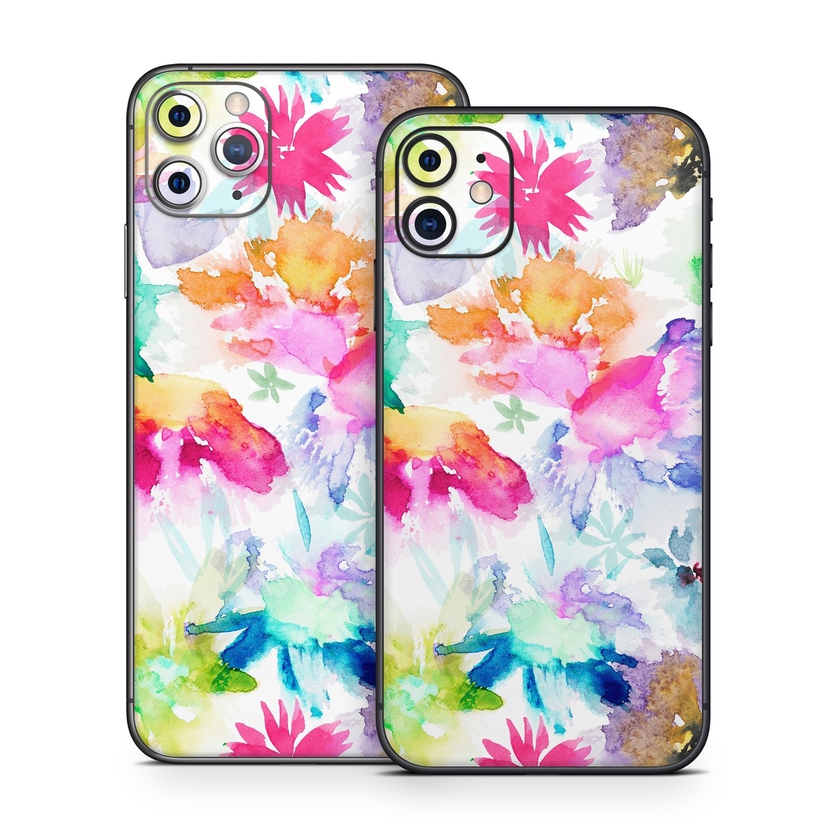 iPhone 11 Series Skin design of Art paint, Botany, Paint, Petal, Painting, Creative arts, Art, Line, Material property, Pattern, with white, blue, green, red, pink, purple, yellow colors
