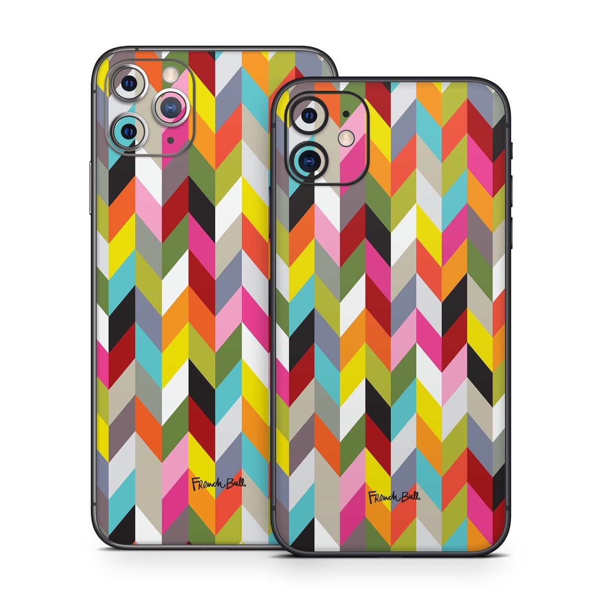 iPhone 11 Series Skin design of Pattern, Orange, Line, Design, Graphic design, Tints and shades, Triangle, with red, green, gray, black, blue, purple colors