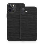 Black Woodgrain iPhone 12 Series Skin