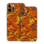 Digital Orange Camo iPhone 12 Series Skin