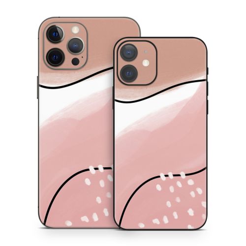 Abstract Pink and Brown iPhone 12 Series Skin