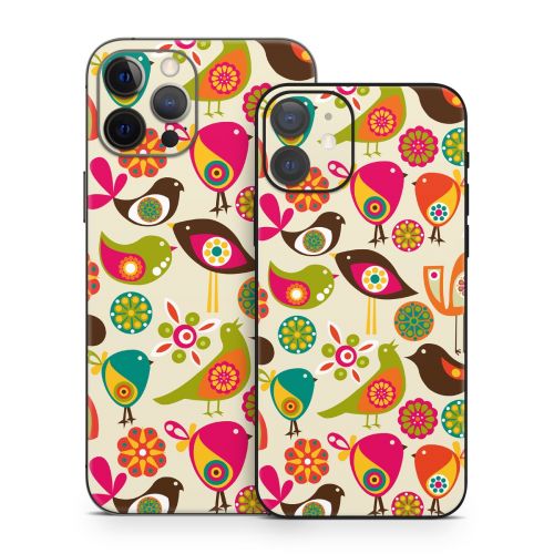 Bird Flowers iPhone 12 Series Skin