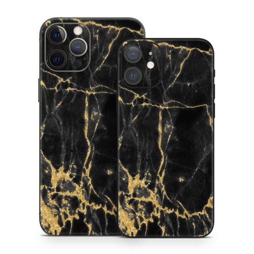 Black Gold Marble iPhone 12 Series Skin