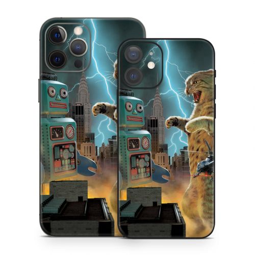 Catzilla Vs Robot iPhone 12 Series Skin