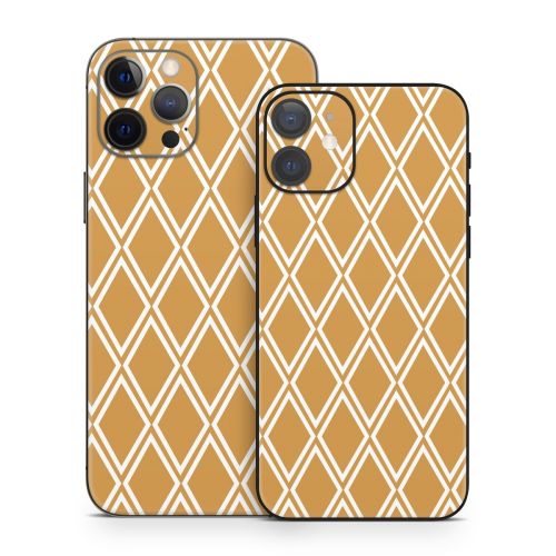 Orange Checks iPhone 12 Series Skin