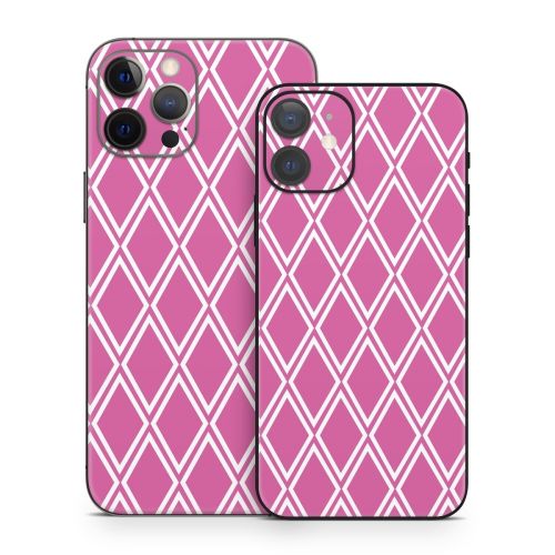 Pink Checks iPhone 12 Series Skin