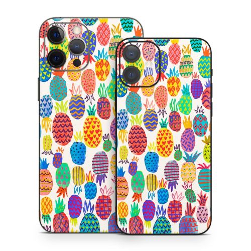 Colorful Pineapples iPhone 12 Series Skin