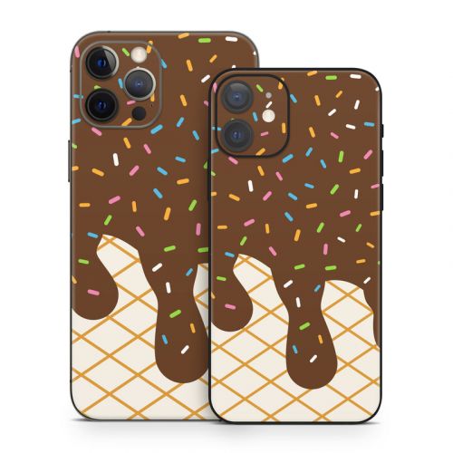 Chocolate Ice Cream Drip iPhone 12 Series Skin