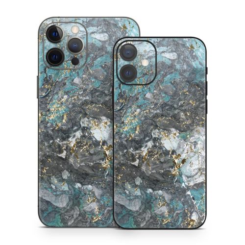 Gilded Glacier Marble iPhone 12 Series Skin