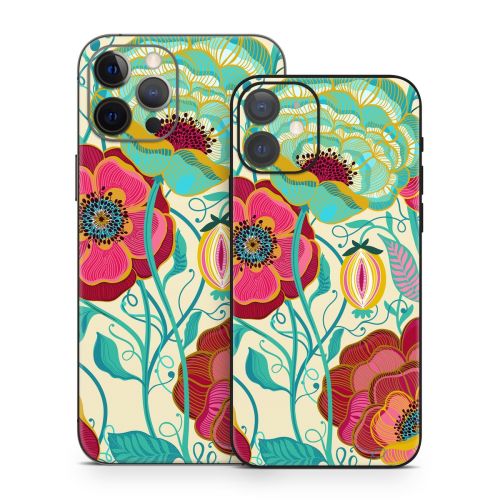 Golden Flowers iPhone 12 Series Skin
