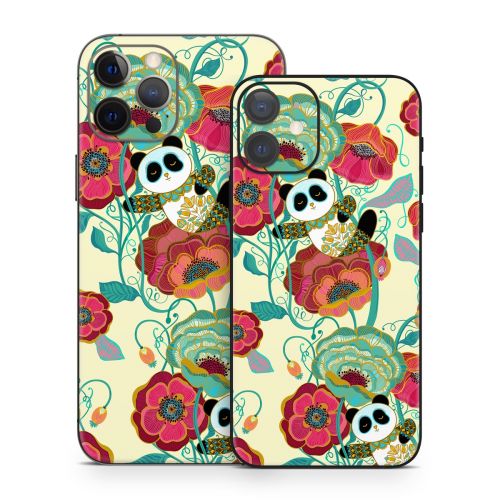 Panda Flowers iPhone 12 Series Skin
