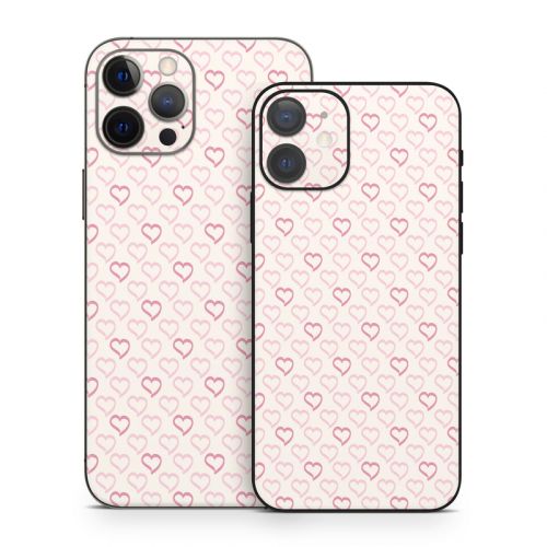 Patterned Hearts iPhone 12 Series Skin