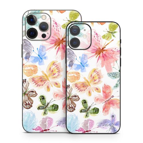 Pastel Butterflies iPhone 12 Series Skin