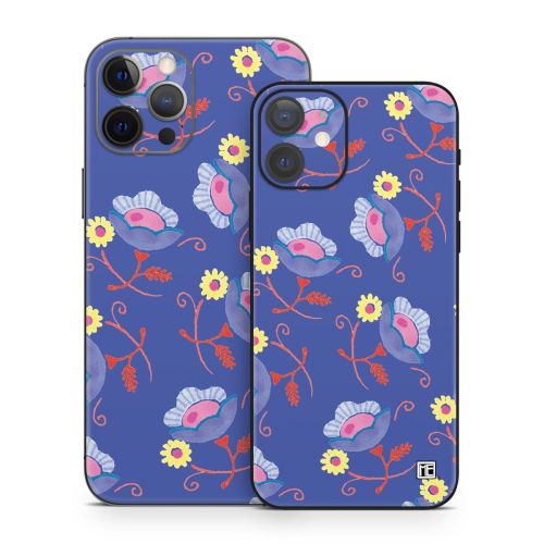 Purple Flowers iPhone 12 Series Skin