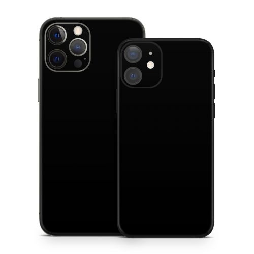 Solid State Black iPhone 12 Skin