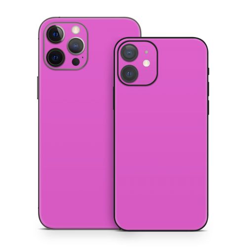 Solid State Vibrant Pink iPhone 12 Skin