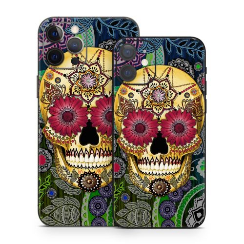 Sugar Skull Paisley iPhone 12 Series Skin