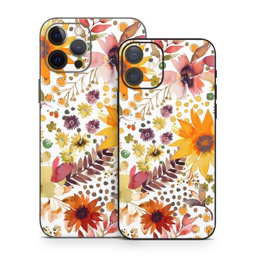 Summer Watercolor Sunflowers iPhone 12 Series Skin