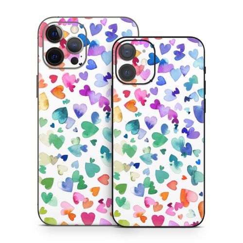 Valentines Love Hearts iPhone 12 Series Skin