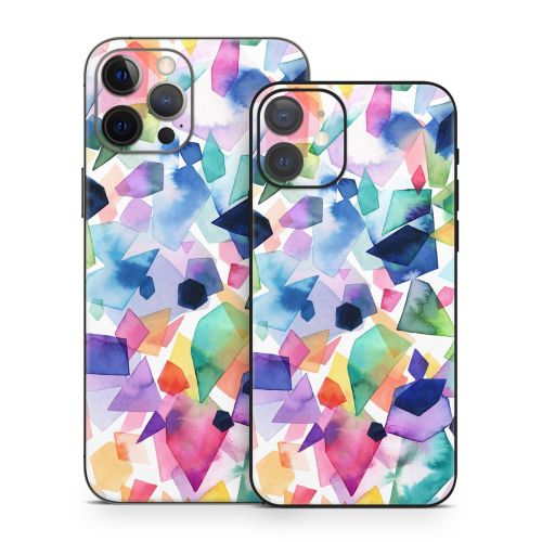 Watercolor Crystals and Gems iPhone 12 Series Skin