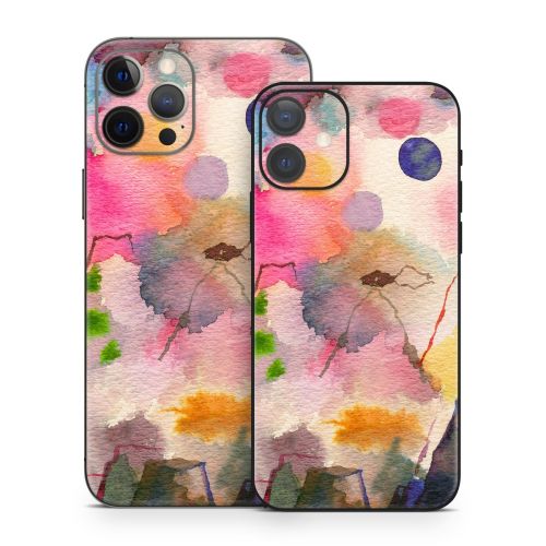 Watercolor Mountains iPhone 12 Series Skin