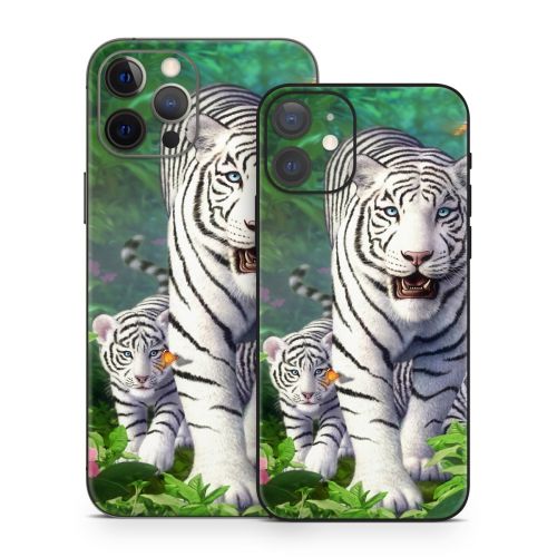 White Tigers iPhone 12 Series Skin