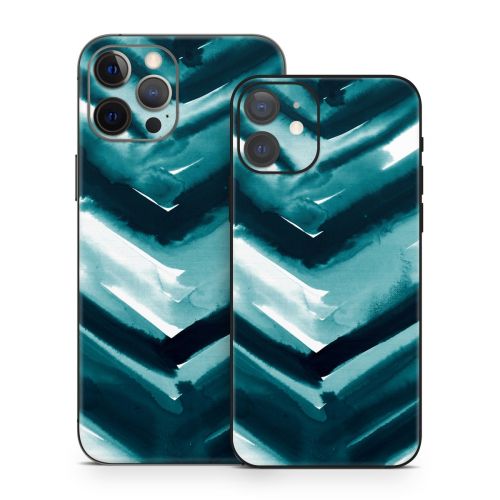 Watercolor Chevron iPhone 12 Series Skin