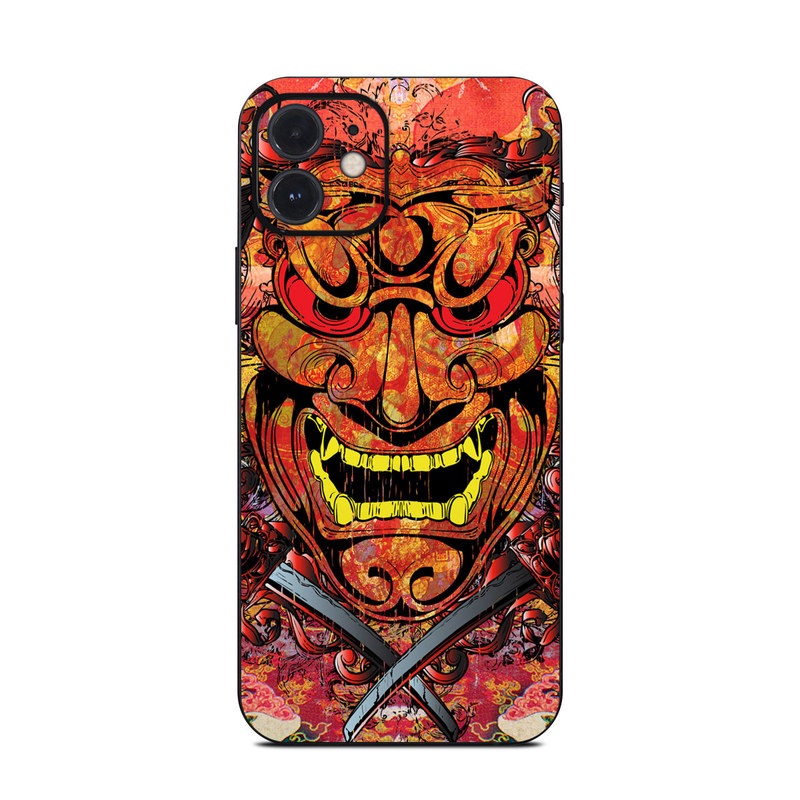 iPhone 12 Series Skin design of Art, Psychedelic art, Visual arts, Illustration, Fictional character, Demon, with red, orange, yellow colors