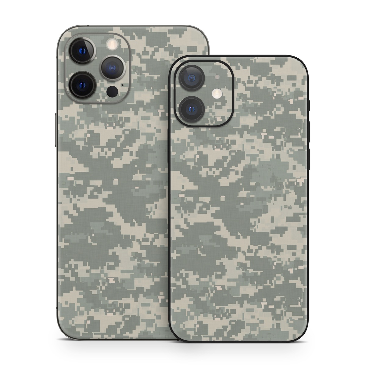 iPhone 12 Series Skin design of Military camouflage, Green, Pattern, Uniform, Camouflage, Design, Wallpaper, with gray, green colors