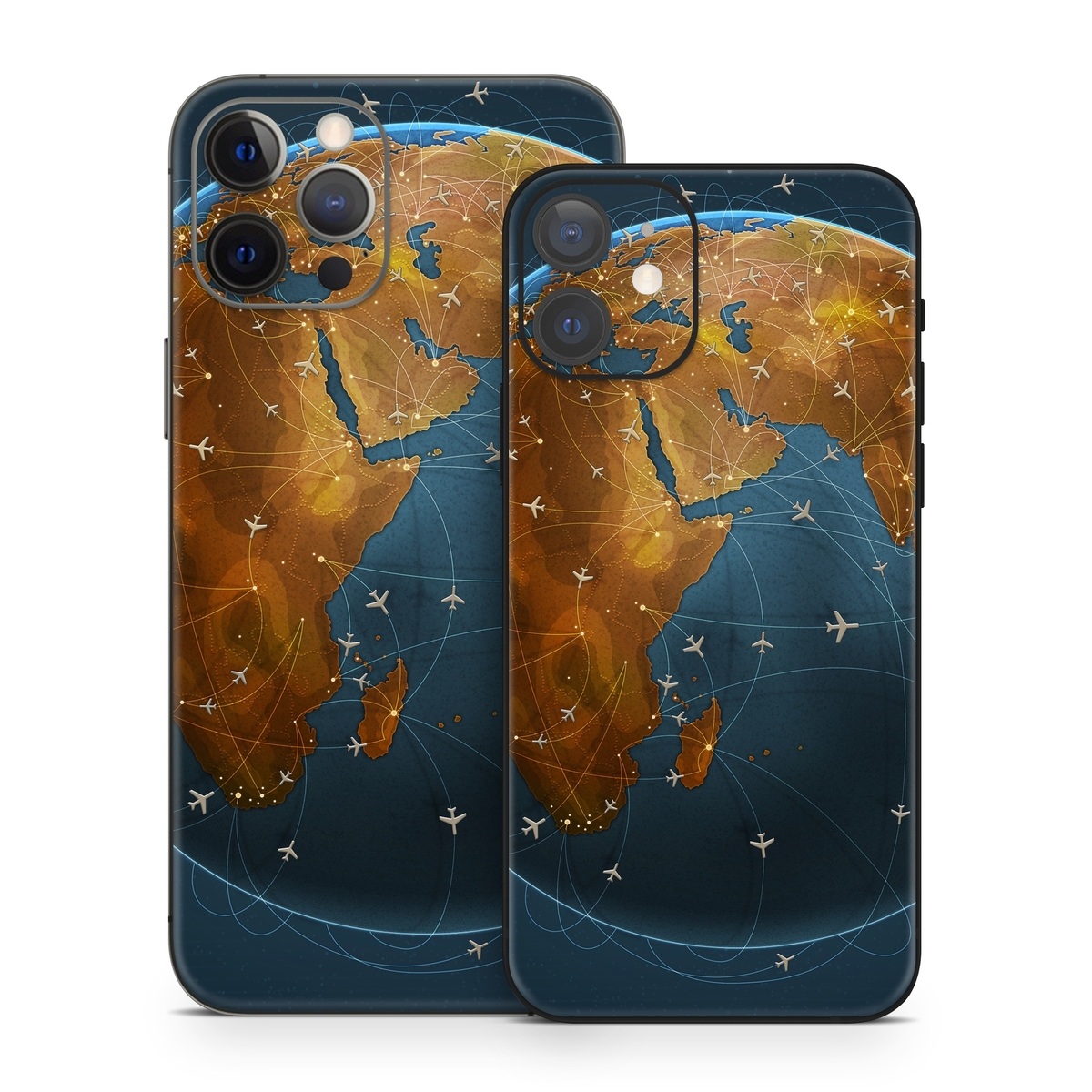 iPhone 12 Series Skin design of Planet, Earth, Astronomical object, World, Atmosphere, Globe, Space, Sky, Astronomy, Circle, with blue, yellow, brown colors