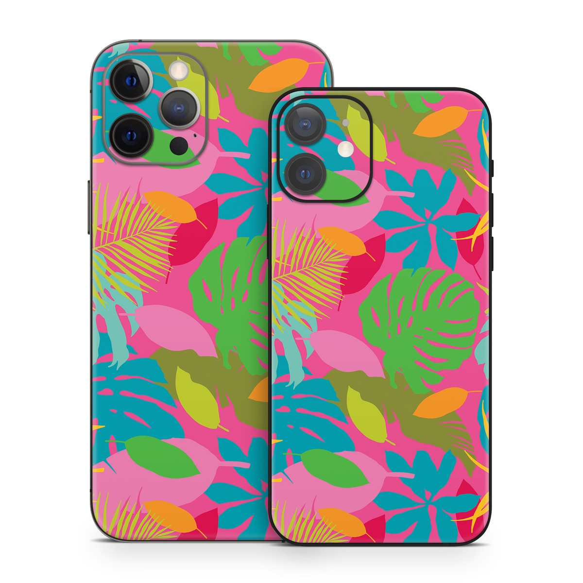 iPhone 12 Series Skin design of Organism, Pink, Rectangle, Magenta, Aqua, Art, Symmetry, Pattern, Painting, Electric blue, with pink, green, blue, yellow, orange, red colors