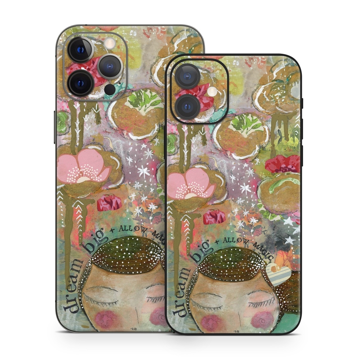 iPhone 12 Series Skin design of Painting, Pink, Illustration, Art, Child art, Watercolor paint, Drawing, Visual arts, Still life, with brown, pink, red, green, white, black, orange, gray colors