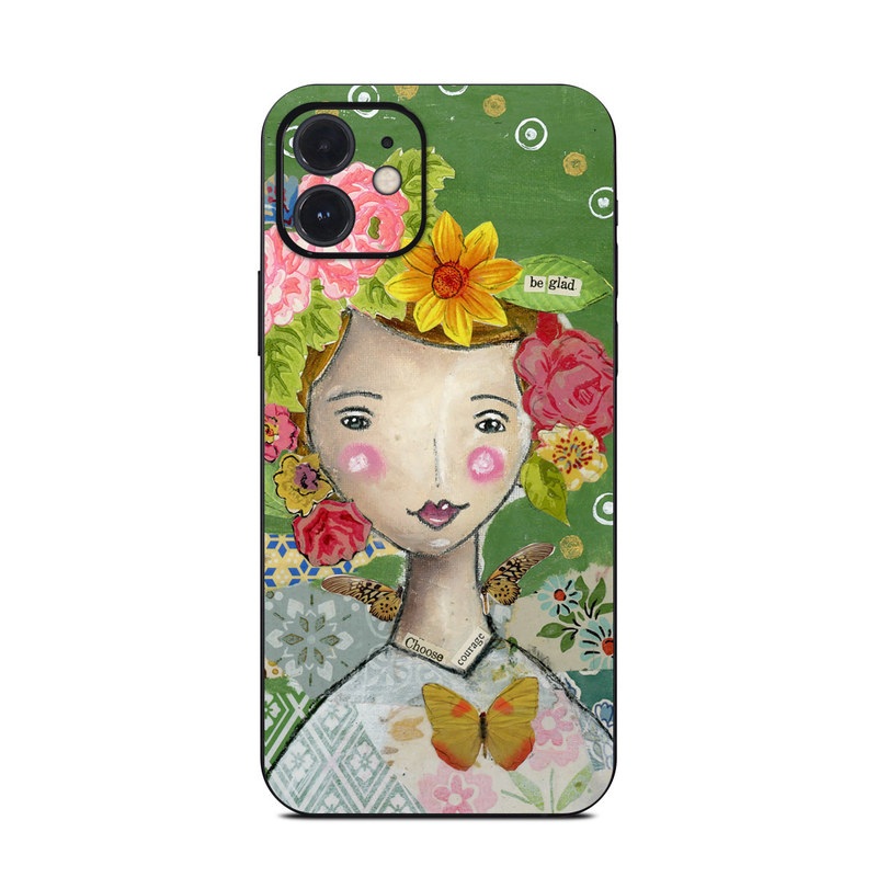 iPhone 12 Series Skin design of Watercolor paint, Illustration, Art, Painting, Plant, Flower, Visual arts, Paint, Child art, Acrylic paint, with green, pink, red, orange, white, blue, brown colors
