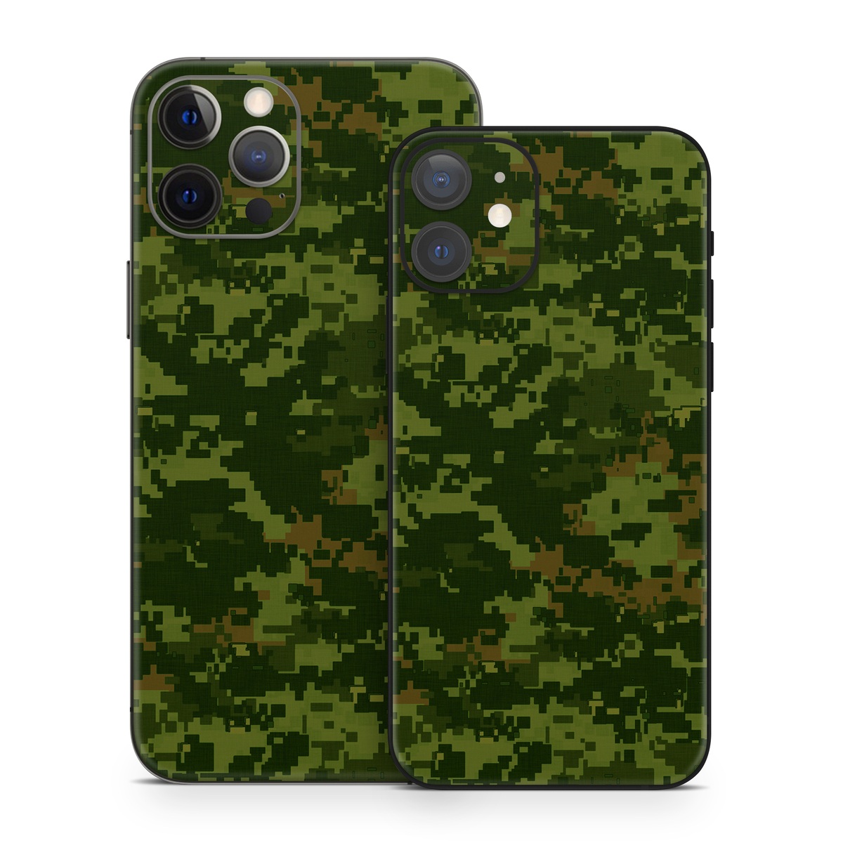 iPhone 12 Series Skin design of Military camouflage, Green, Pattern, Uniform, Camouflage, Clothing, Design, Leaf, Plant, with green, brown colors